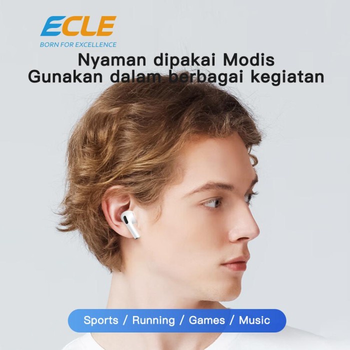 Ecle T92 Tws Bluetooth Gaming Headset Wireless Earphone Hifi Stereo Audio Ready