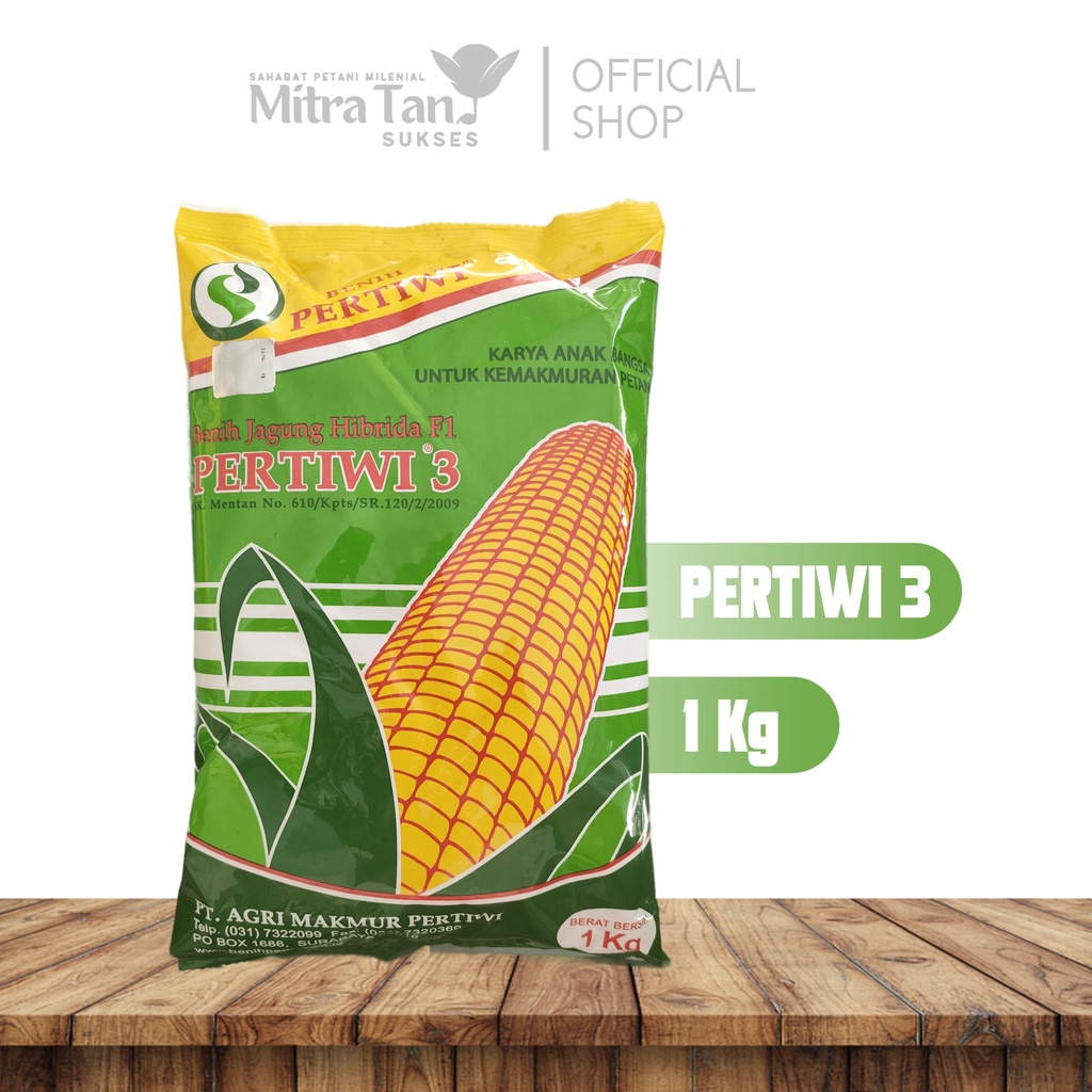 Benih Jagung PERTIWI 3 1Kg - Benih Jagung Hibrida F1 Dari Benih Pertiwi