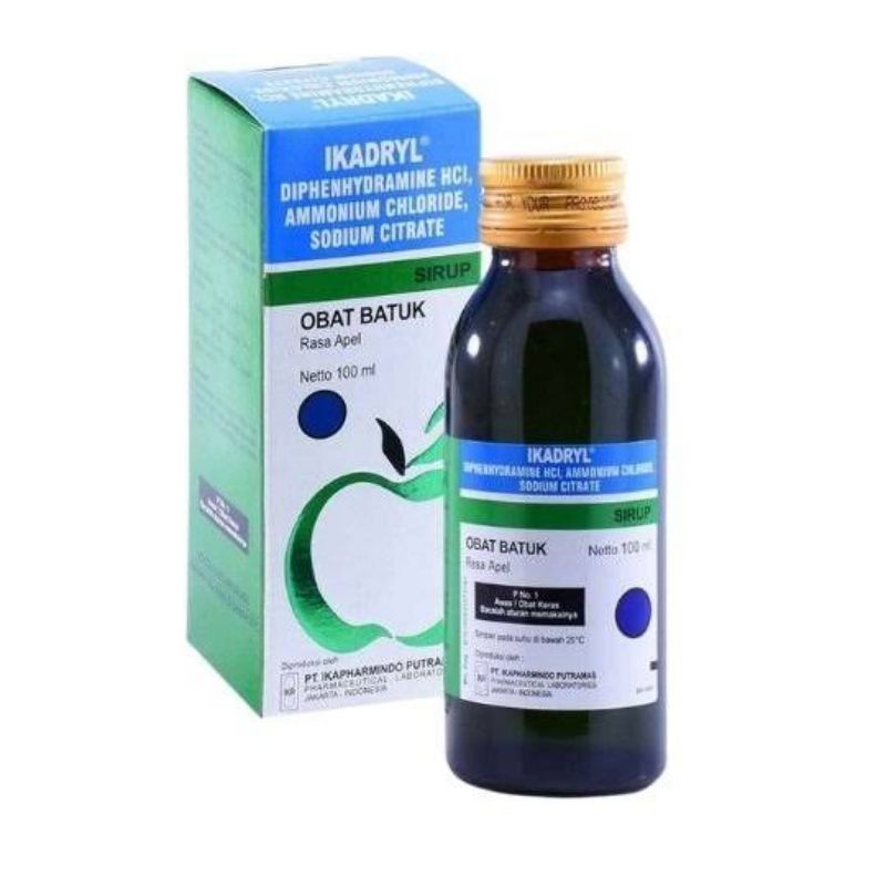 Ikadryl Obat Batuk Rasa Apel 100 ml / 60 ml