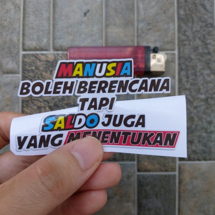 

Terlaris - Stiker Vinyl Quote Kata Lucu Humor Manusia Berencana Motor HP Sepeda