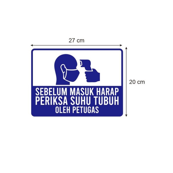 

Terlaris - Stiker Vinyl Sebelum Masuk Cek Suhu Aturan Kantor Cegah Covid Corona