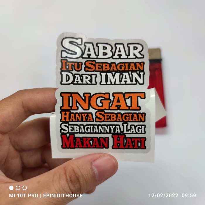 

Terlaris - Stiker Sabar Sebagian Iman Kata Humor Lucu Viral Meme Motor Plesetan