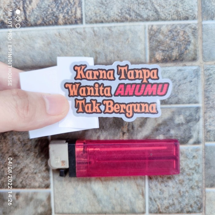 

Terlaris - Stiker Kata Quote Lucu Tanpa Wanita Anumu Humor Vinyl Motor Laptop HP