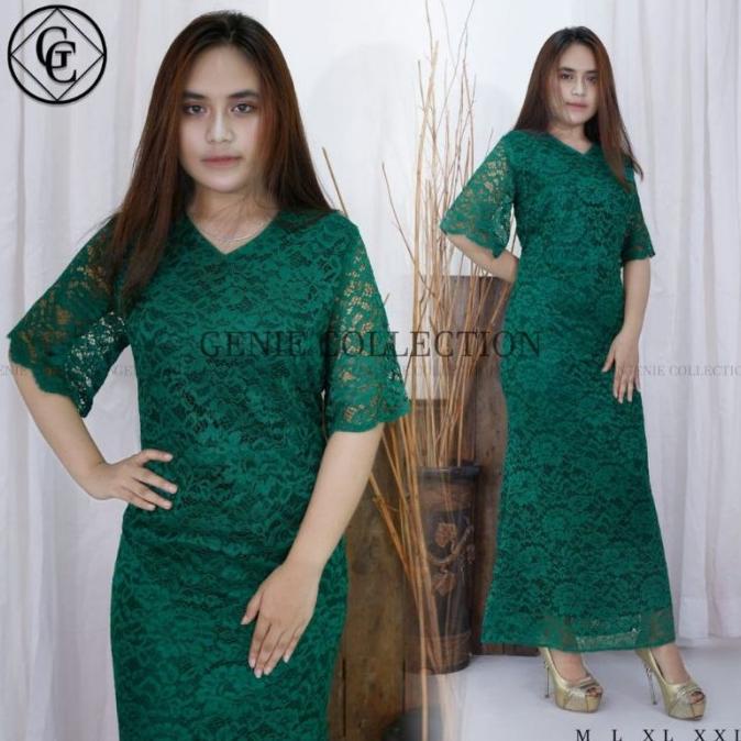 Natal // Longdress Brokat Modern Longdress Terbaru Dress Natal Longdress Pesta Stok Terbatas