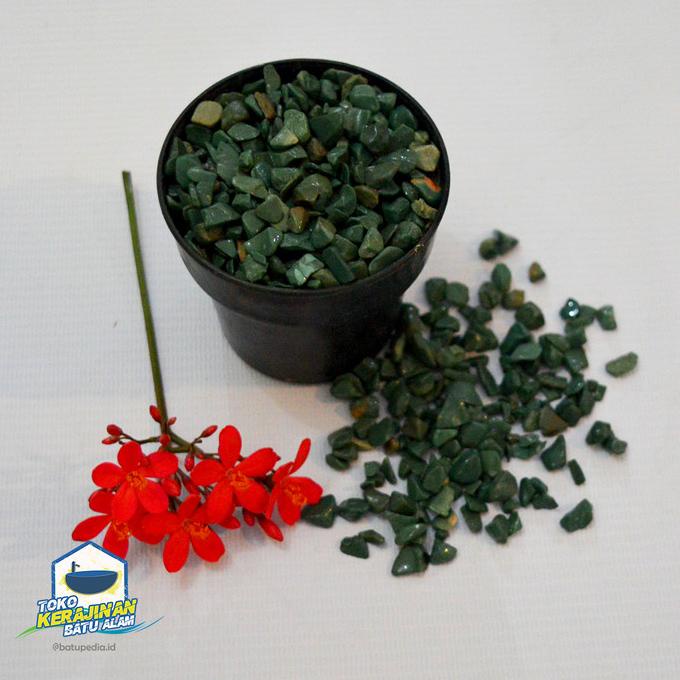 Batu Koral Hijau Italy - Batu Tabur Pot Bunga