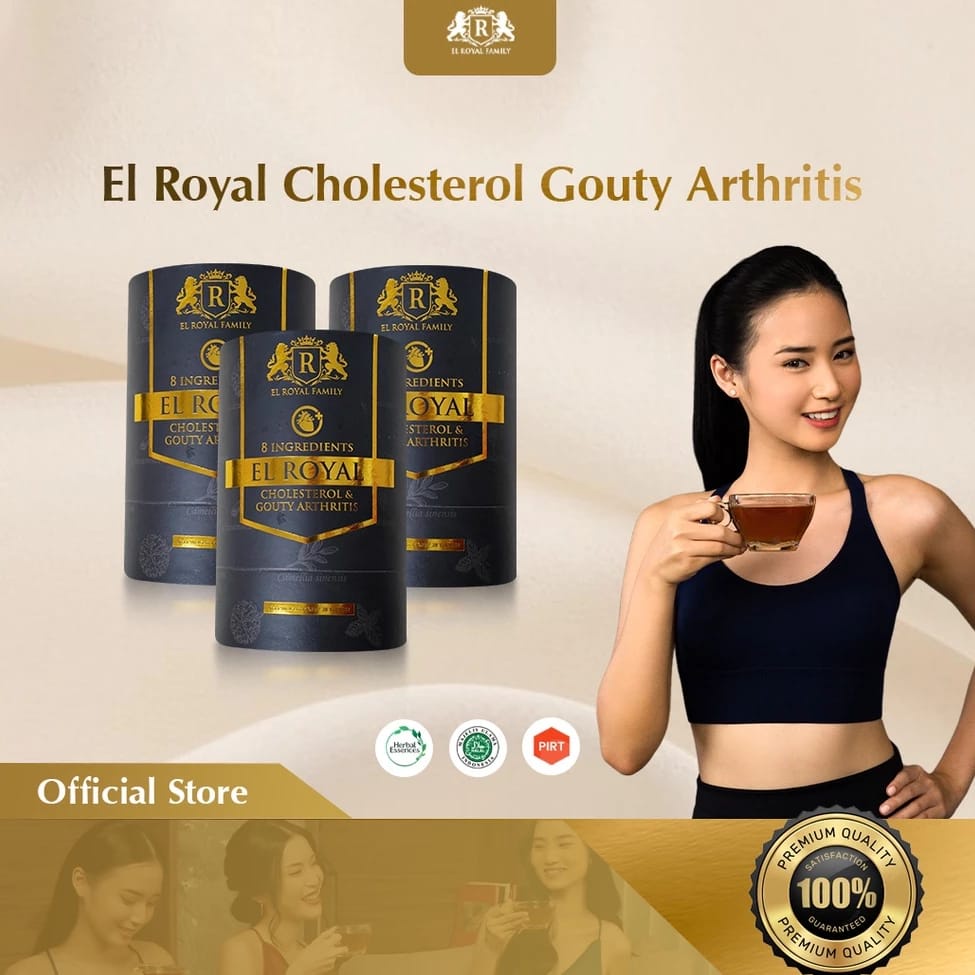

PAKET HEMAT 3 PCS EL ROYAL KOLESTEROL & GOUT TEA | TEH OBAT HERBAL MEMBANTU MENURUNKAN ASAM URAT, KOLESTROL DAN NYERI SENDI