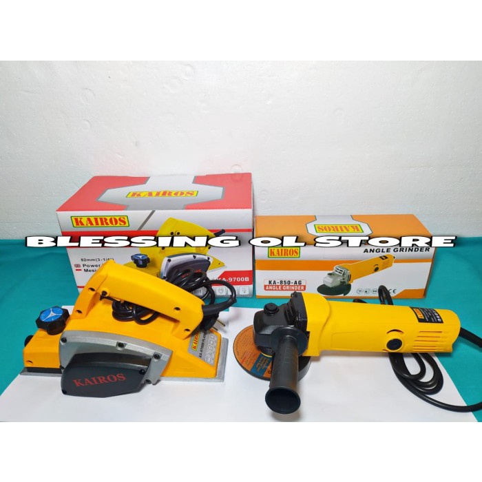 MESIN SERUT KAYU / PLANER KAIROS + GERINDA TANGAN 4" -Lulas G