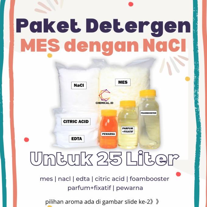 PAKET BAHAN DETERGEN CAIR (MES) DENGAN NACL