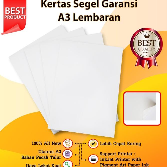

Stiker Segel A3/ Segel Garansi A3/ Segel Pecah Telur A3 Star