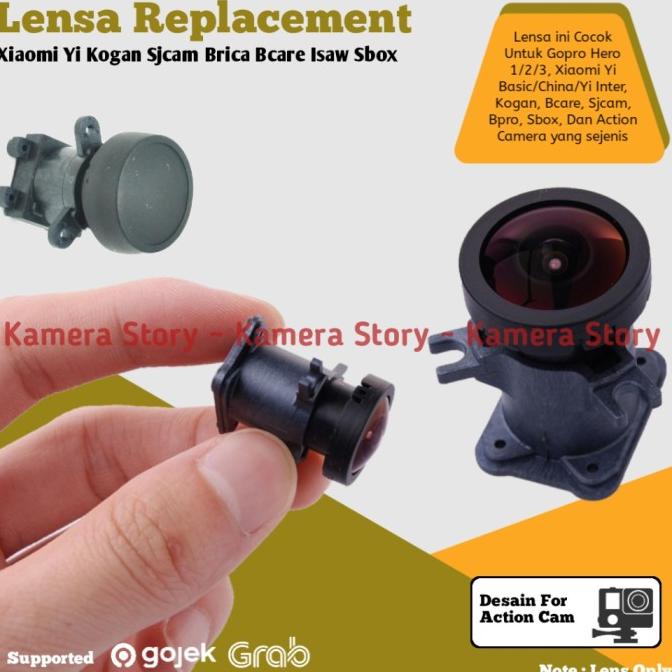 Lensa Replacement Gopro With Dock Lens Yi Cam Kogan Sjcam Brica Bcare Original