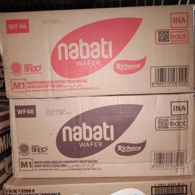 

Nabati Wafer 2000 39 Gr 1 Dus Isi 60 Pcs