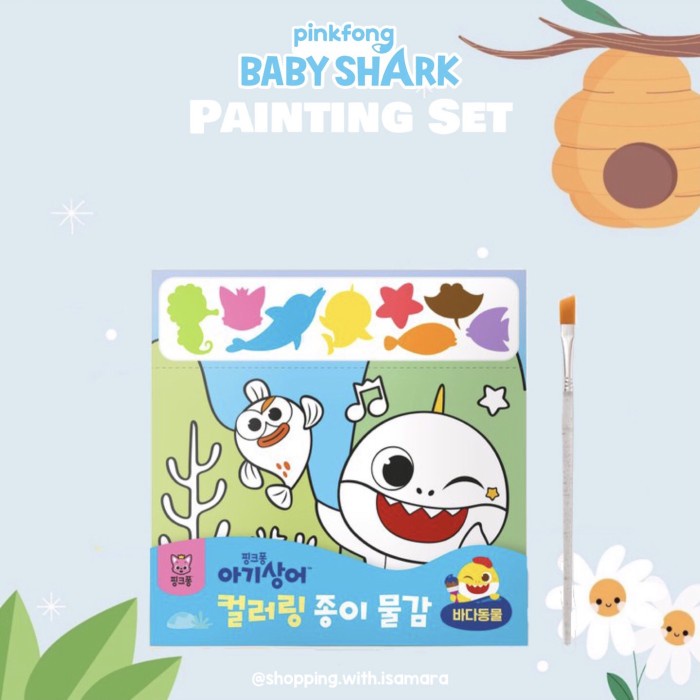 

Pinkfong Baby Shark Painting Set / Peralatan Mewarnai