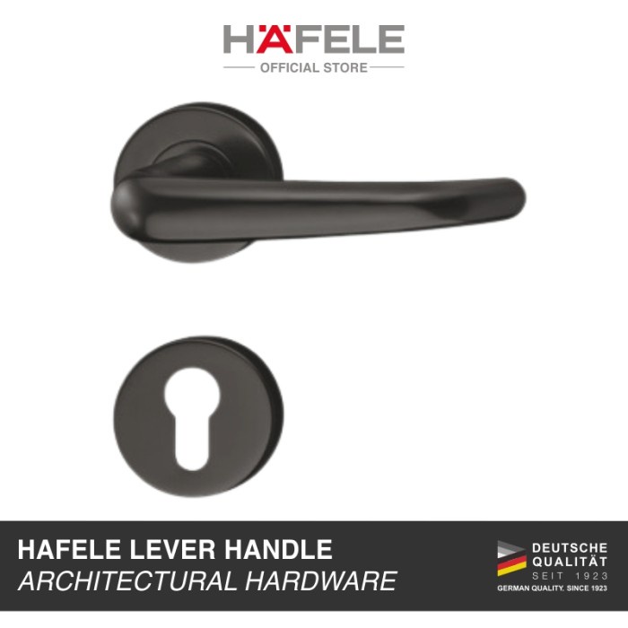 [New Ori] Hafele Door Handle Black Edition - Gagang Pintu Warna Hitam Terbatas