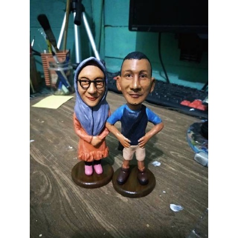3d Patung Wajah Karikatur Request mini. Bisa atau