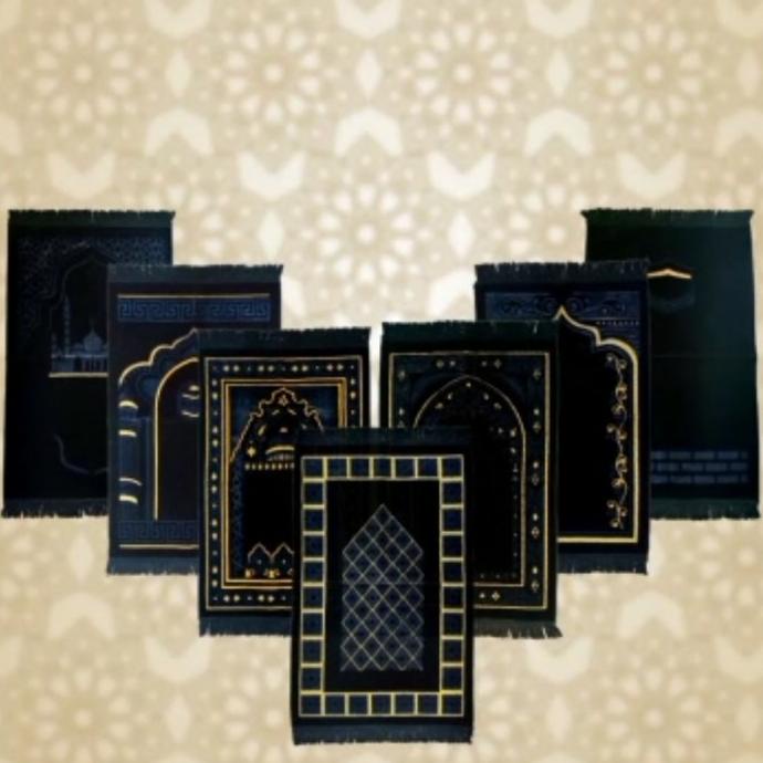 Sajadah Turkey Tebal Hitam / Sajadah Turki Hitam / Sajadah Besar Hitam