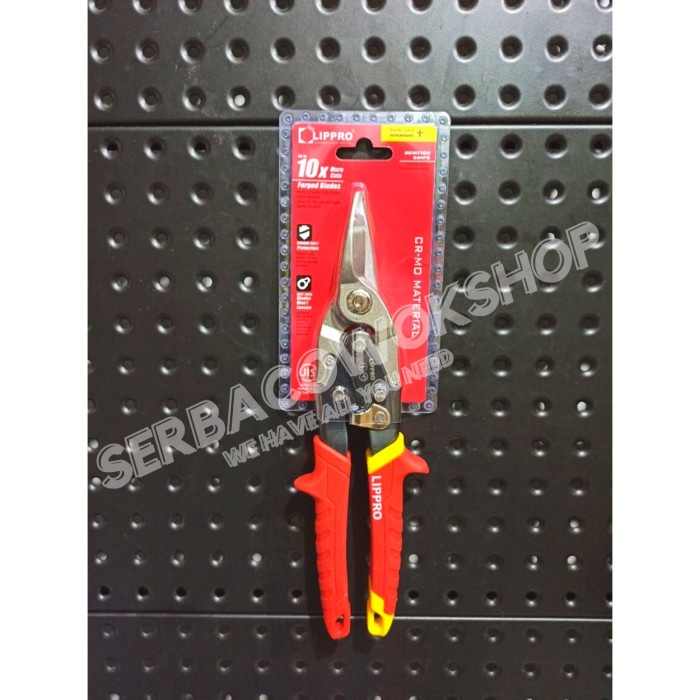 LIPPRO GUNTING HOLLOW BAJA RINGAN GUNTING SENG 10" MERAH HEAVY DUTY