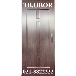 PINTU KAMAR UTAMA BAJA FORTRESS JBS URBAN METAL DOOR ECO MOTIF KAYU