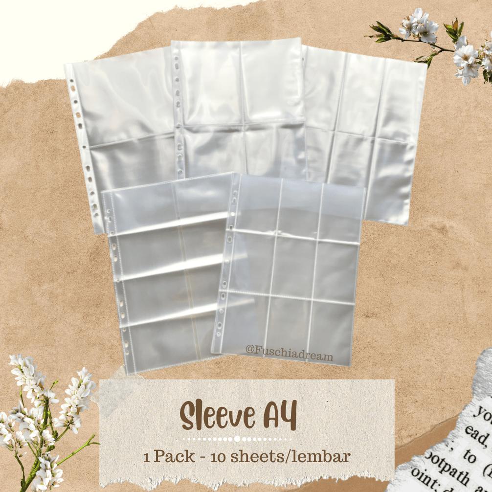 

Recomend Sleeve Pocket 1p/2p/3p/4p/6p/8p/9p/12p/20p (1 pak) ukuran A4 2/3/4 Ring ,,