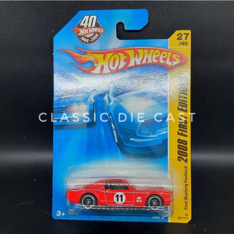Hot Wheels Ford Mustang Fastback Red 40 Anniversary 2008 First Edition