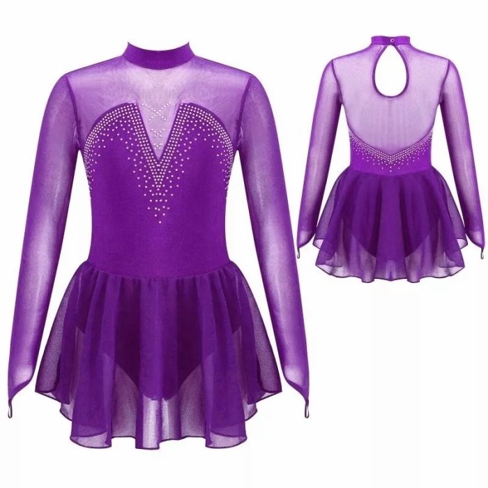 Terbaru Baju Leotard Gymnastic Rhythmic Ice Skating Anak Perempuan Promo Terlaris