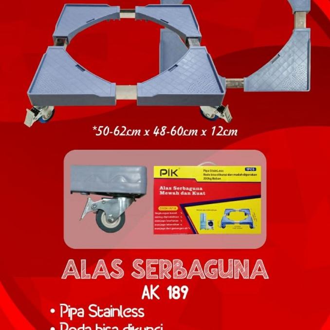 Roda kulkas stainless Alas kulkas Alas mesin cuci Serba guna PIK