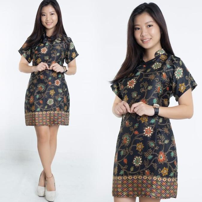 Dress Batik Jumbo Kipa Shortdress Cheongsam Wanita