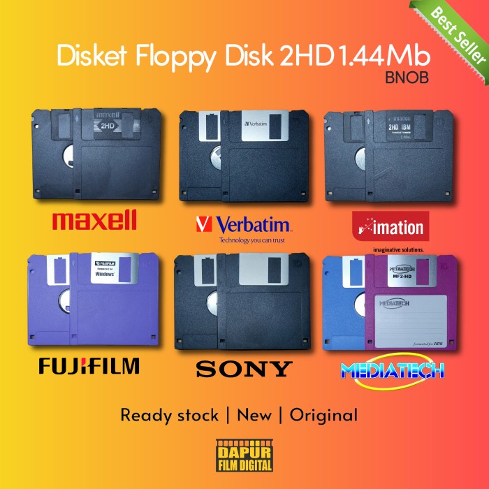 Terbaru Disket Imation Verbatim Maxell Sony Fujifilm 2Hd 1.44Mb Floppy Disk Promo Terlaris