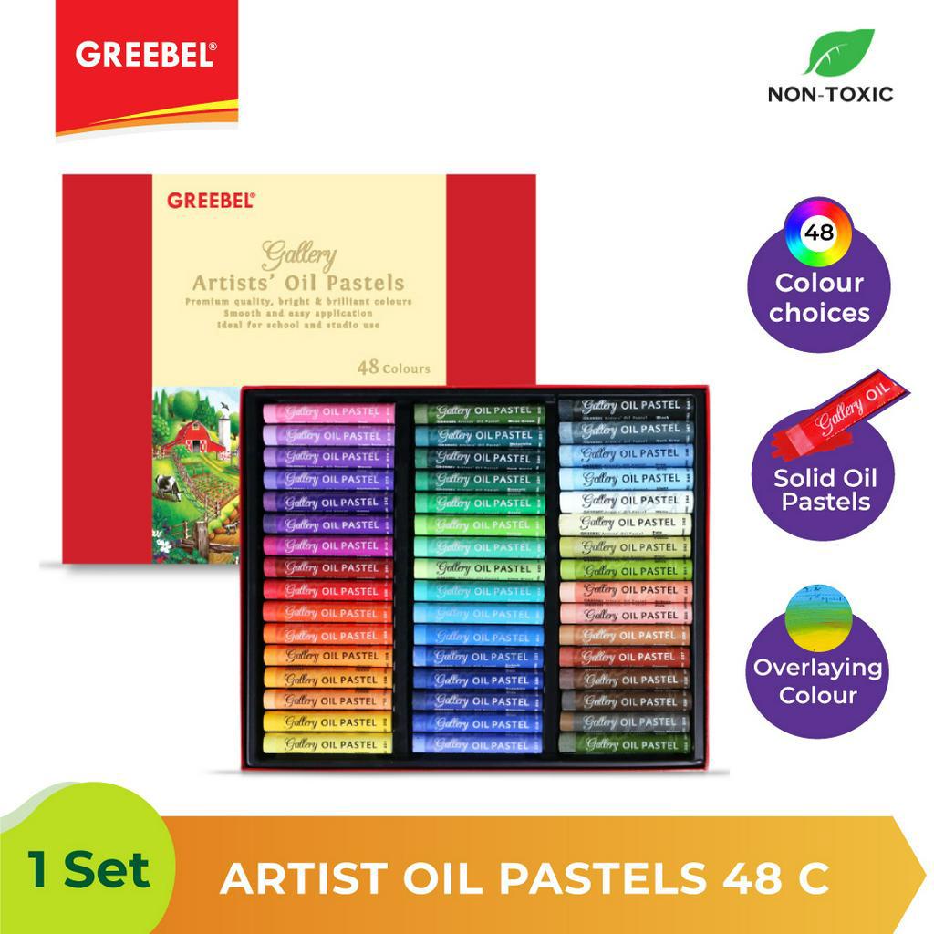 

Greebel Krayon Artist Crayon Artist Oil Pastel 36 & 48 Colours Cerah Dan Tidak Berdebu