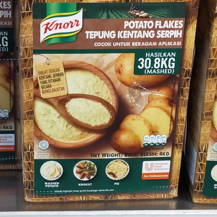 

Harga!! knorr potato flakes 4kg flour tepung kentang mashed