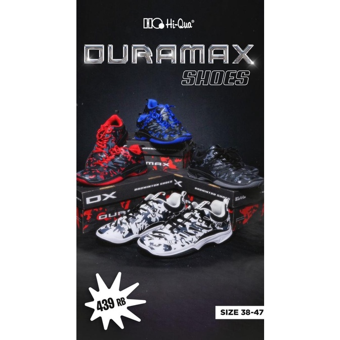 Sepatu Badminton bulutangkis HI-QUA HIQUA NEW DURAMAX V2 ORIGINAL