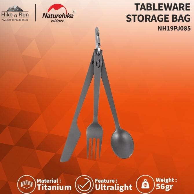 TERBARU SET ALAT MAKAN NATUREHIKE TZD11 NH19T011-D TITANIUM CUTLERY 3 FIRASANI5