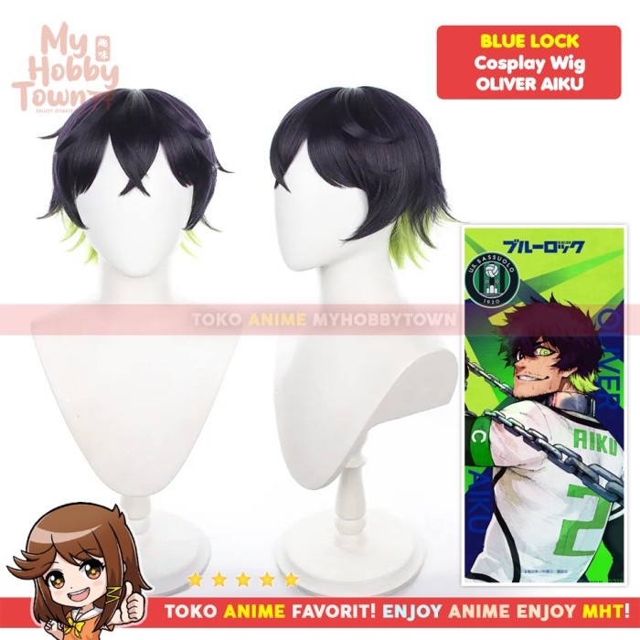 Wig Cosplay Anime Blue Lock : Oliver Aiku Rambut Palsu