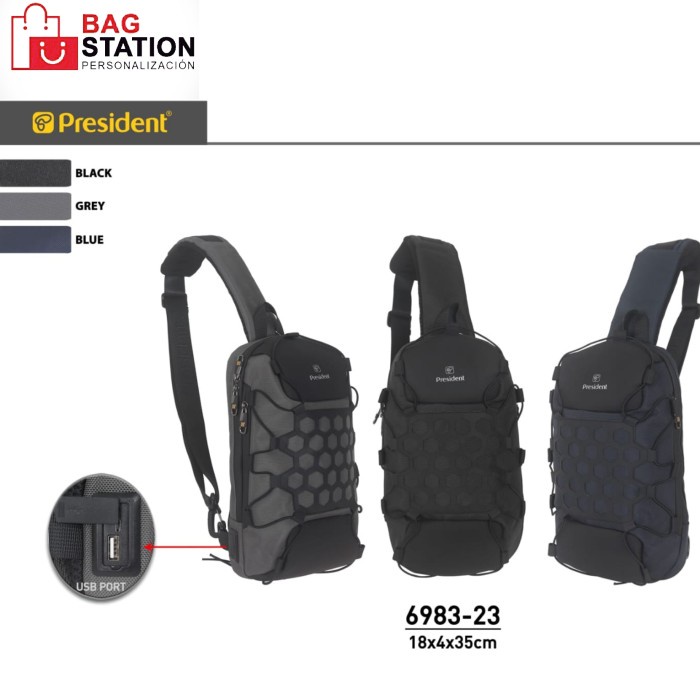 Tas Selempang President Usb Original Sling Bag Chest Bag President Ori