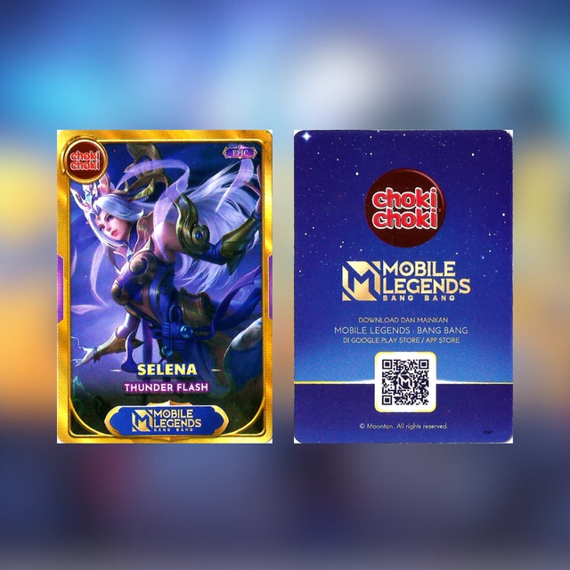 Kartu Mobile Legend hadiah Choki Choki Selena Thunder Flash