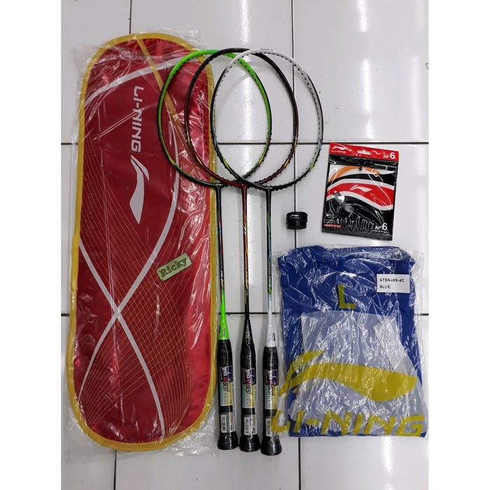 Terlaris Raket Badminton Lining Terbaru Rz 5,6,7 Plus Bonus Tas+Grip+Kaos+Senar Gratis Ongkir