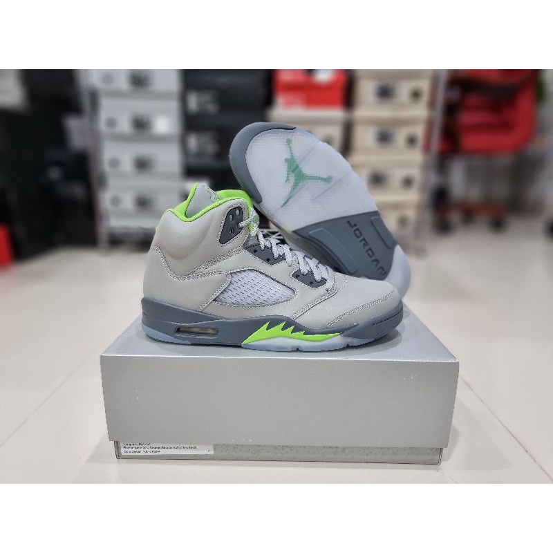 sepatu sneakers pria air jordan 5 retro green bean