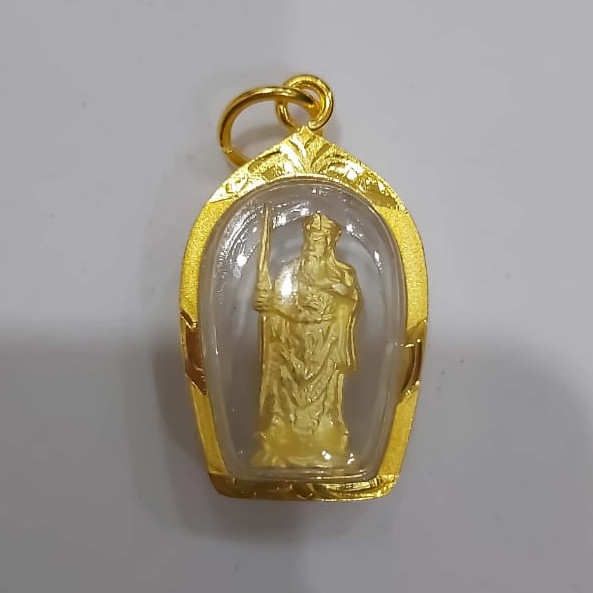 Mei Kalung / Liontin Dewa Pelindung Guan Yu / Kwan Kong / Dewa Perang Gold