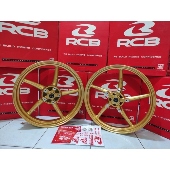 Terlaris Velg Racing Rcb Y15Zr Mx King / Vixion New Sp 522 160-160 Gold Ori Rcb