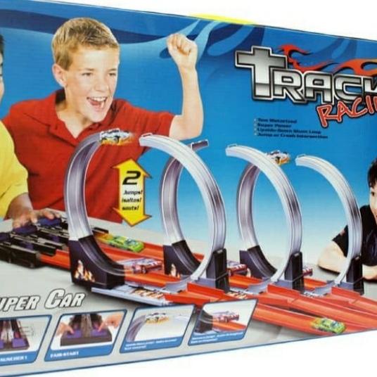 mainan track racing hot wheels arena balap mobil mobilan 3 jalur