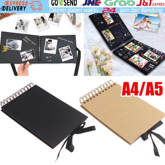 

TERLARIS A4/A5 Scrapbook Album Aesthetic Foto Catatan Book Untuk Scrapbook