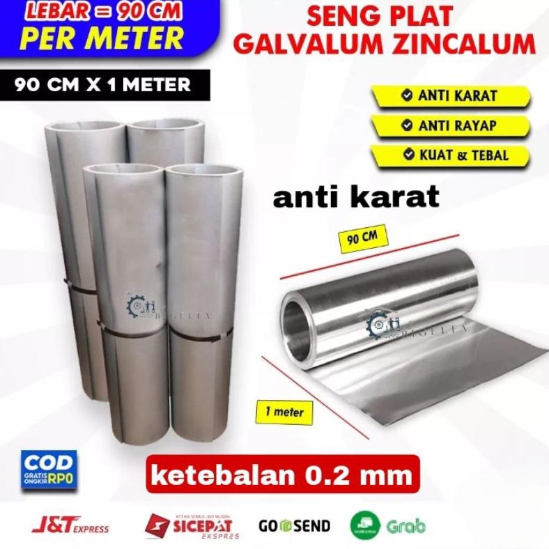 Flash Sale seng talang galvalum 90 x 100 cm seng galvalum meteran anti karat