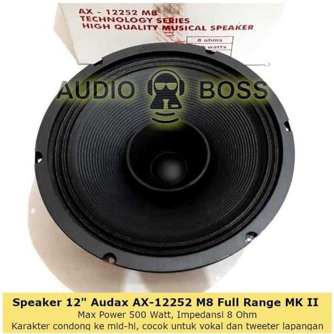Speaker 12 Inch In Full Range Audax AX 12252 M8 500 Watt AX-12252 MKII