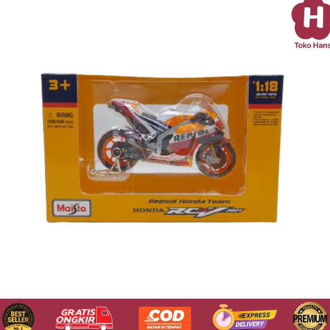 Maisto MotoGP Repsol Honda Team 2021 Honda RC213V Diecast Motor 1/18