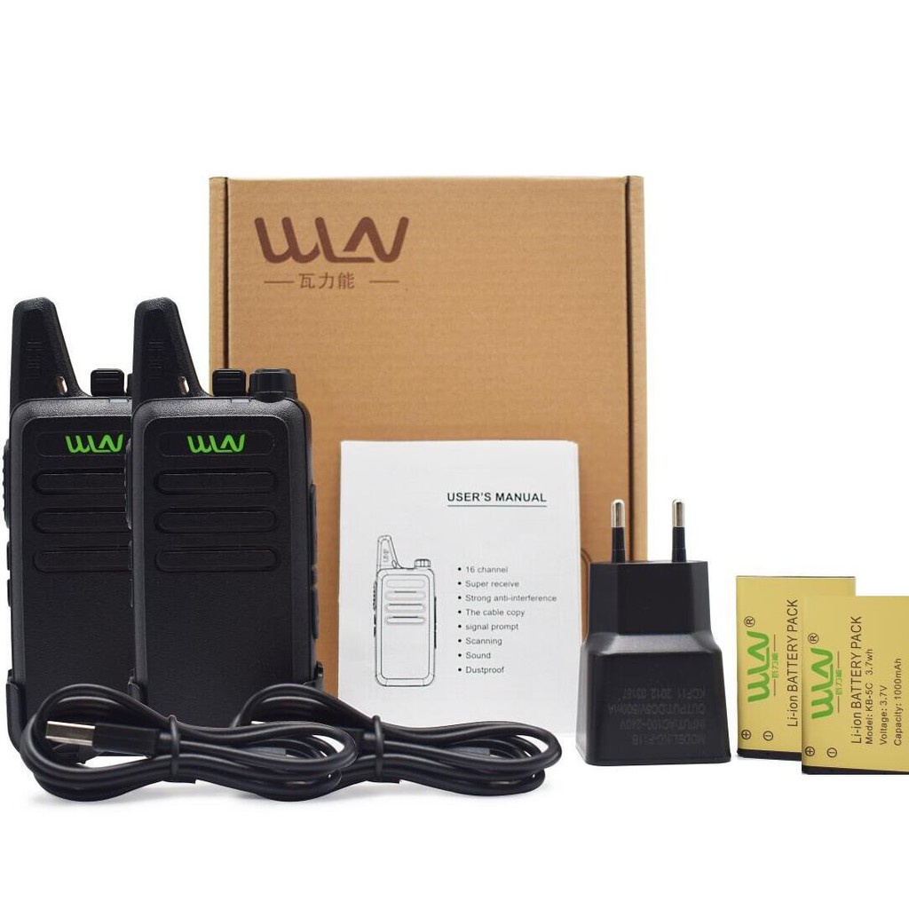 CodHt Wln Uhf Radio Dua Arah Radio C1 Walkie-Talkie 1Pcs/1 Pasangan.