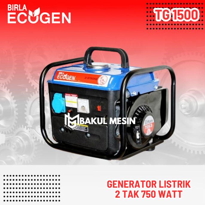 Jual Murah Ecogen TG1500 mesin genset 750 watt generator listrik 2tak TG 1500