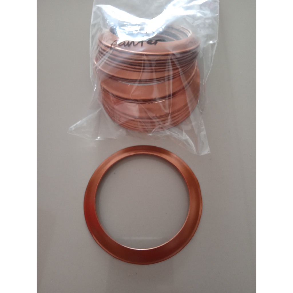 paking paken knalpot ps120 ps135 tembaga kuning bagian depan di mesin