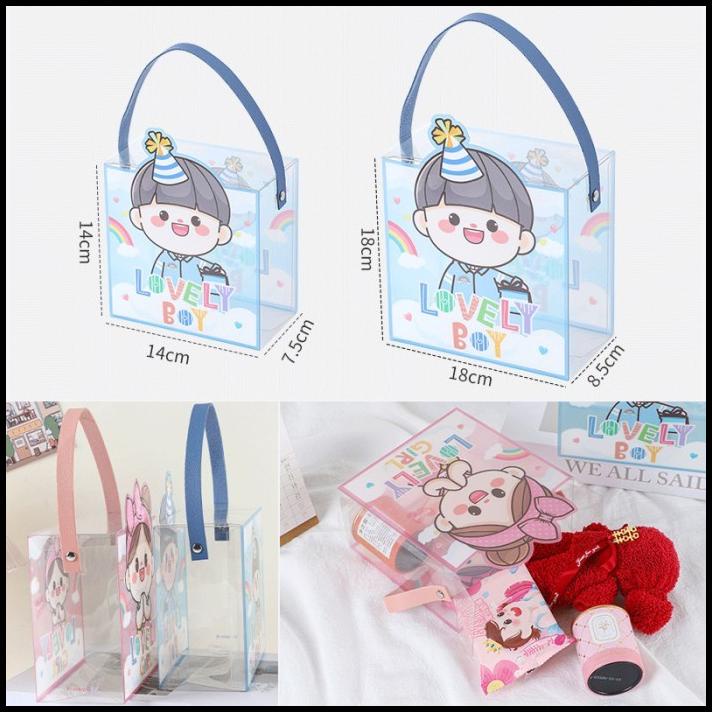 

DISKON GIFT BOX ULANG TAHUN ANAK 18X8.5X18CM PVC KOTAK KADO ULTAH HAMPERS !