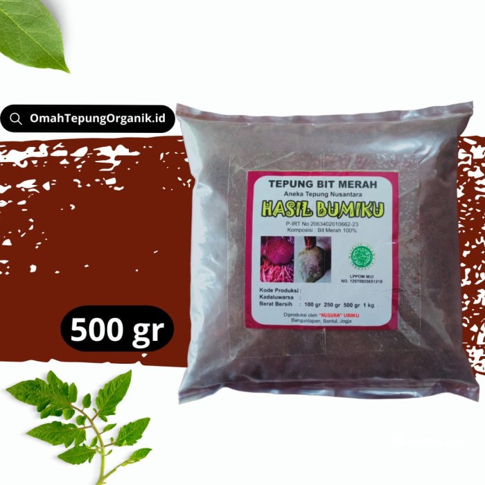 

Bettifer Tepung Bit Merah Organik 500 Gram/Red Beetroot Flour/Serbuk Bit Merah