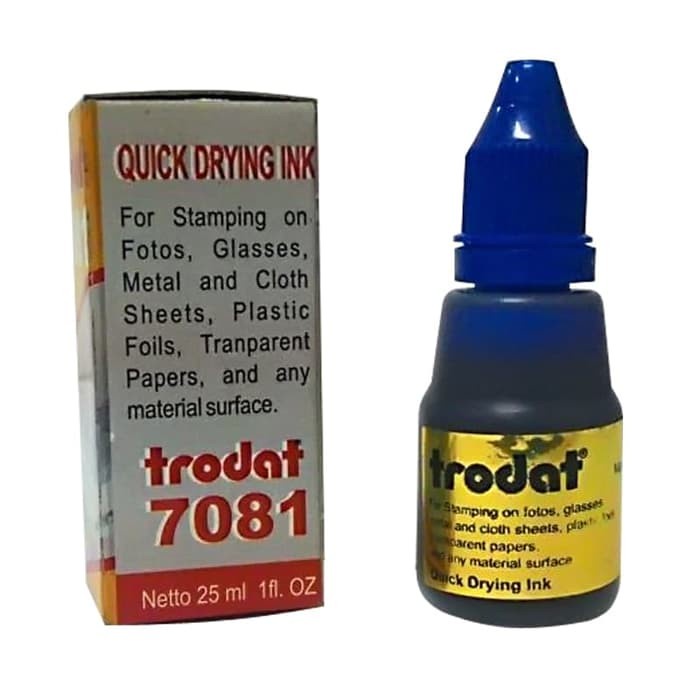 

New Tinta Stempel 25 Ml Trodat 7081 Kain Brosur Plastik Kertas Hemat
