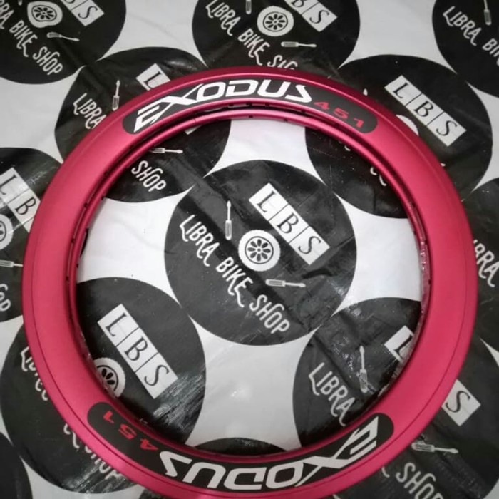 [COD] Satu Pasang Rims Exodus 20 451 Ukuran 406 Murni 28H 4Cm Merah Limited